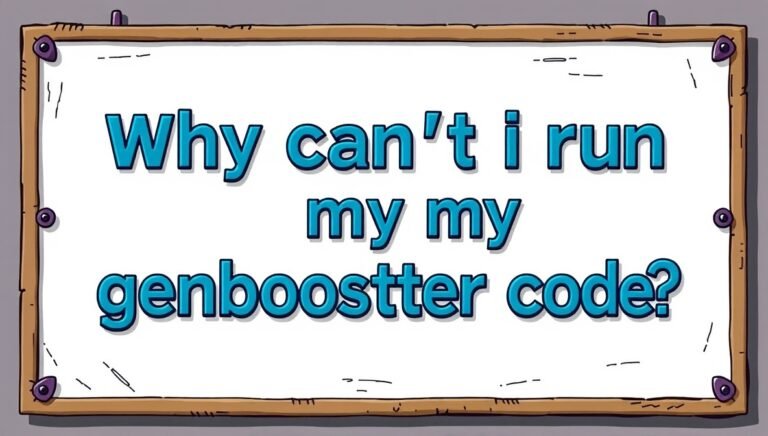 why can't i run my genboostermark code